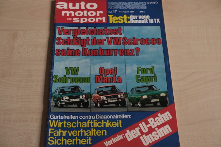 Deckblatt Auto Motor und Sport (17/1974)
